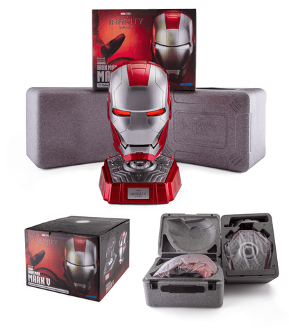 Killerbody 1: 1 Collectible  Iron Man MK5 Wearable Helmet with Bluetooth Speaker stand
