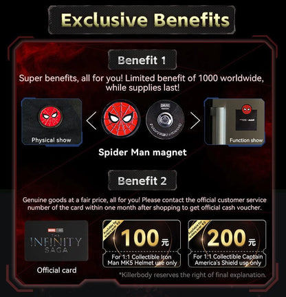 Marvel 1: 1 Collectible Iron Spider Man Wearable Helmet