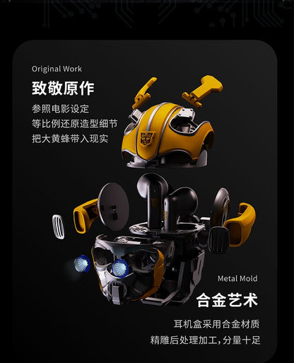 Bumblebee Wireless Alloy Bluetooth Headphones - Color:Silver