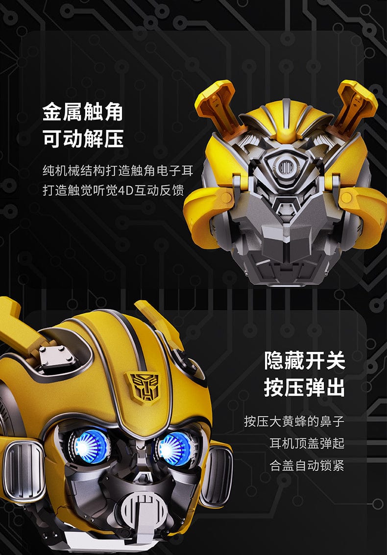 Bumblebee Wireless Alloy Bluetooth Headphones - Color:Silver