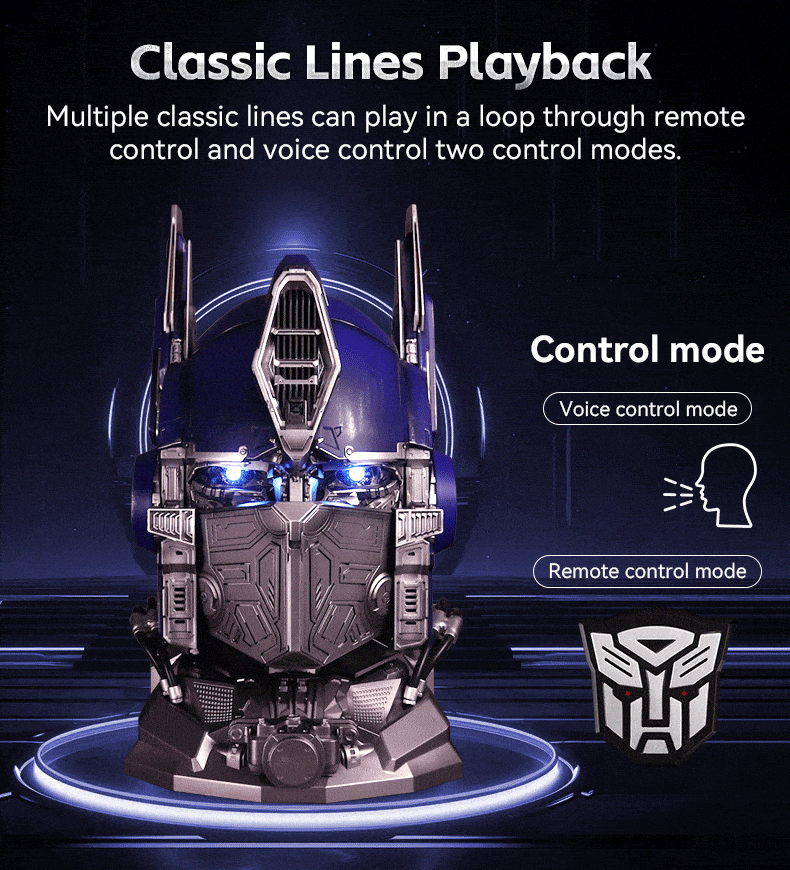 TRANSFORMERS Optimus Prime  Wearable Helmet Collectible Voice Changer（In stock now）
