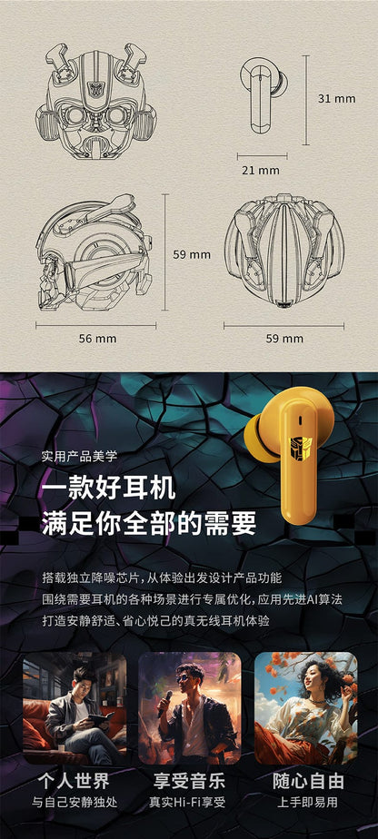Bumblebee Wireless Alloy Bluetooth Headphones - Color:Silver