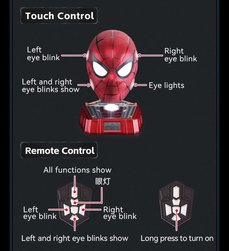 Marvel 1: 1 Collectible Iron Spider Man Wearable Helmet