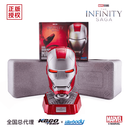 Killerbody 1: 1 Collectible  Iron Man MK5 Wearable Helmet with Bluetooth Speaker stand