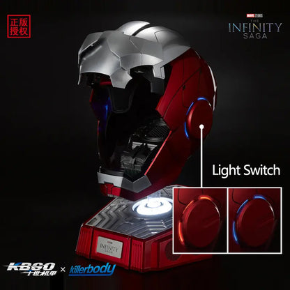 Killerbody 1: 1 Collectible  Iron Man MK5 Wearable Helmet with Bluetooth Speaker stand