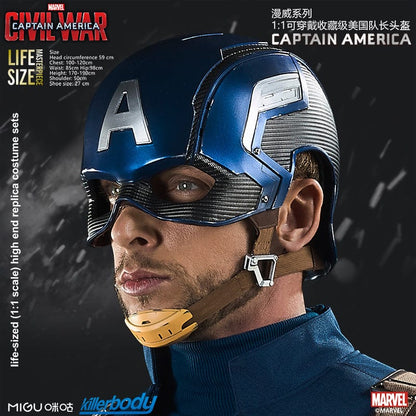 Killerbody 1: 1 Collectible Bluetooth Speaker Captain America Wearable Helmet