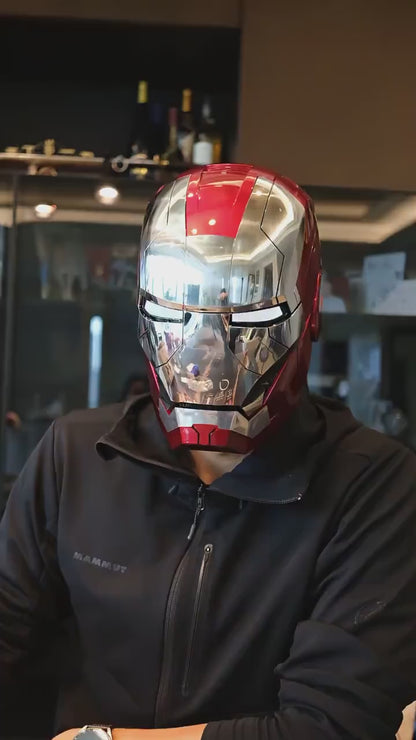 Killerbody 1: 1 Collectible  Iron Man MK5 Wearable Helmet with Bluetooth Speaker stand
